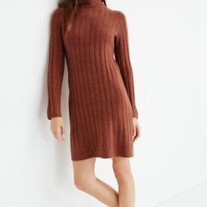 NWOT Madewell Ribbed Mockneck Sweater Dress